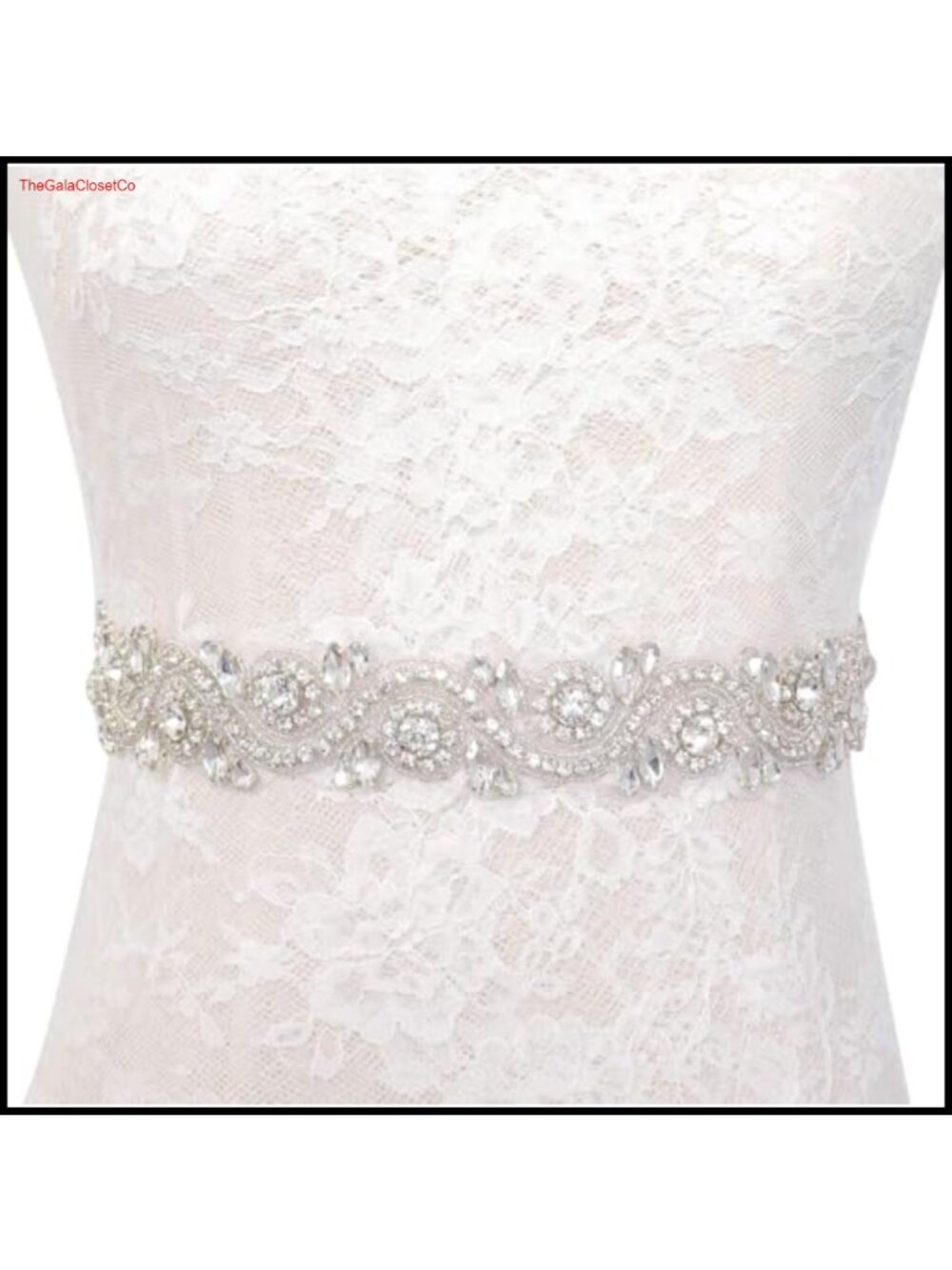 Rhinestone Crystal Sash Belt Bridal Wedding Dress Applique Ribbon Belt